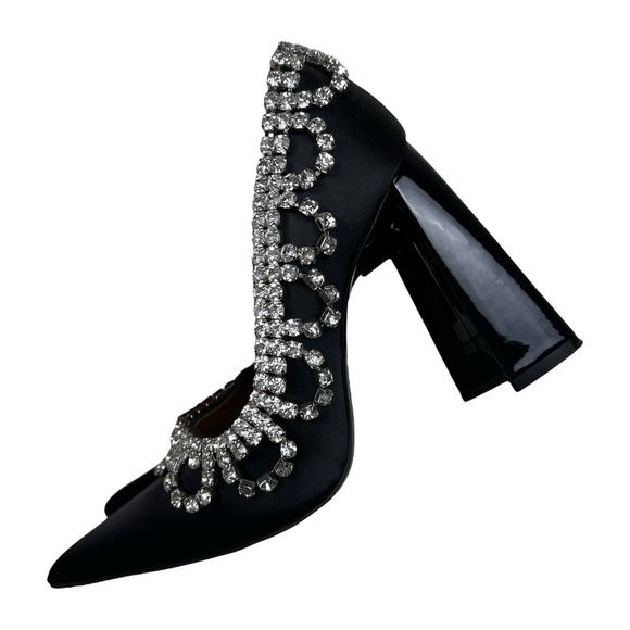 AREA New York Scallop Crystal Pointed Toe Heels - Picture 5 of 10